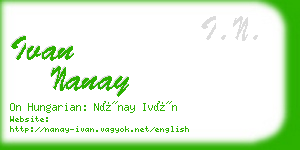ivan nanay business card